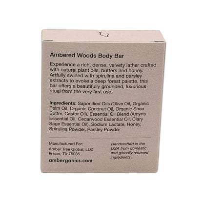 Amberganics Ambered Woods Body Bar Box Back