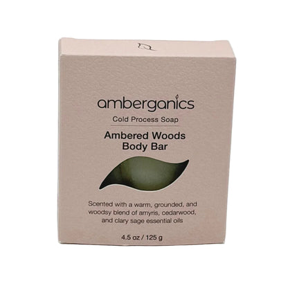 Amberganics Ambered Woods Body Bar Box Front