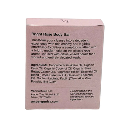 Amberganics Bright Rose Body Bar Box Back