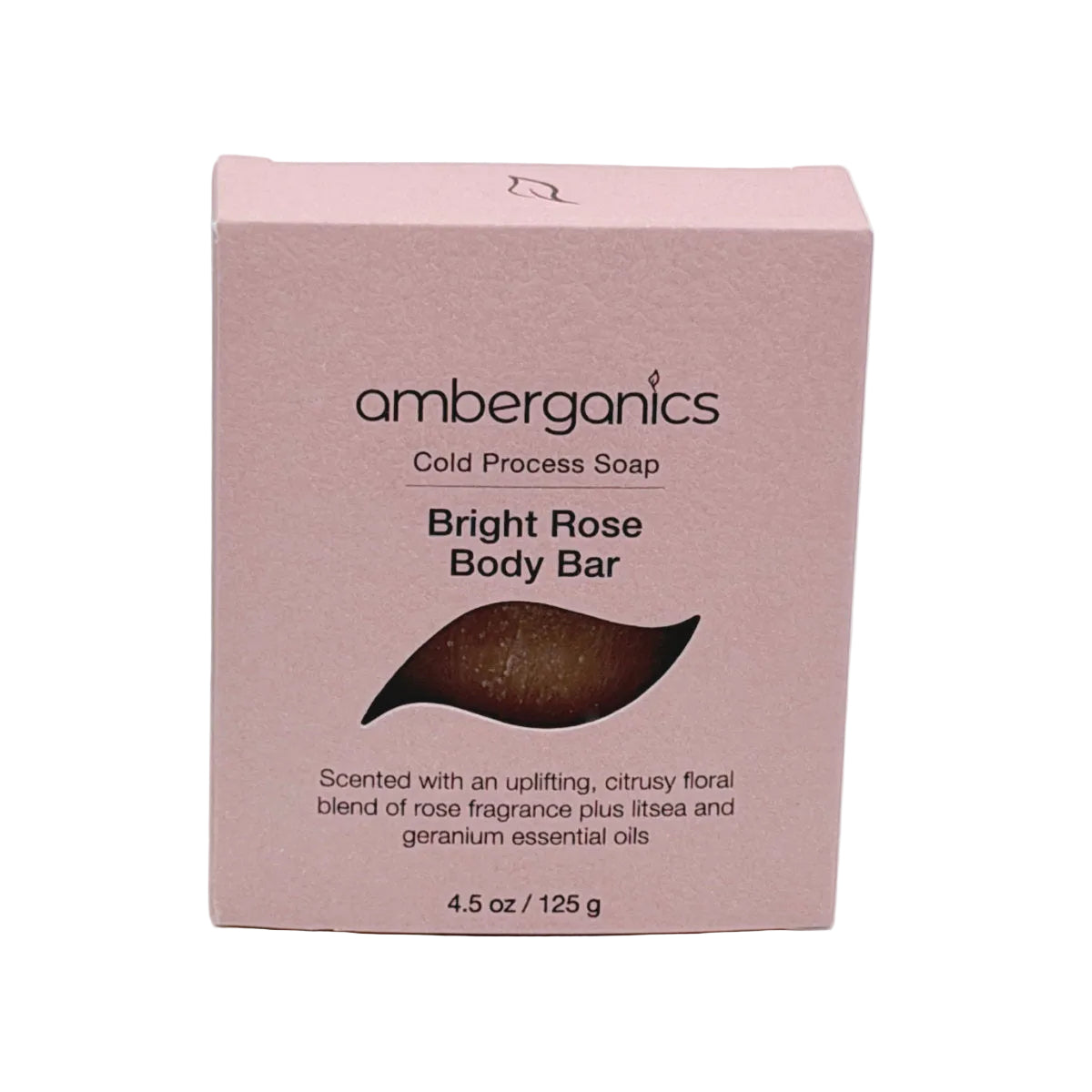 Amberganics Bright Rose Body Bar Box Front