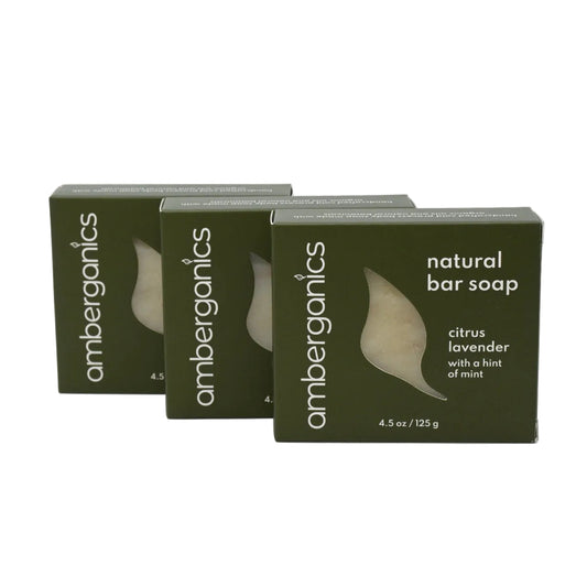 Cold Process Bar Soap - Citrus Lavender Mint (3-Pack)