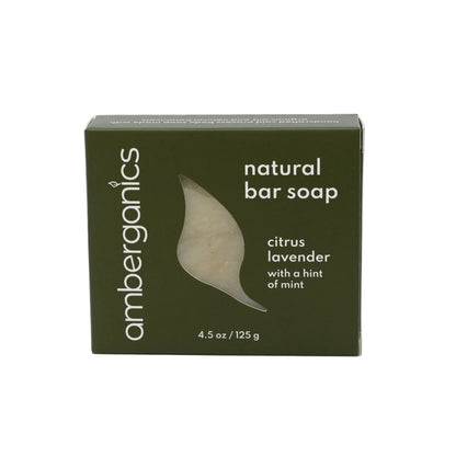 Amberganics Cold Process Soap Box (Front) in Citrus Lavender with a Hint of Mint